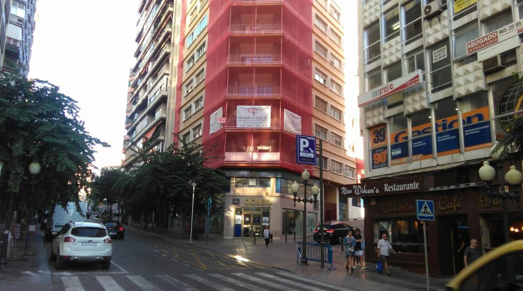 REHABILITACIÓN FACHADA EDIFICIO CALLE ZARAGOZA ALICANTE - ESCLAPES E HIJOS S.L.